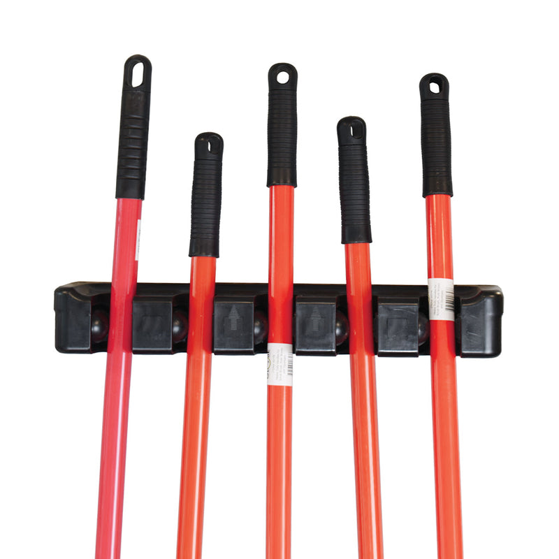 Long Handle Tool Holder - 5 Tool red handles, Long Handle Tool Holder, 5 Tools, FLOOR CLEANING, HANDLES, 5700