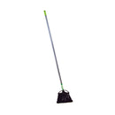 angled brush head with black brissels and metal handle with green globe label, Angle Broom Wtih 48 Inch Metal Handle, SIZE, Large 12 Inch, FLOOR CLEANING, ANGLE BROOMS, Best Seller, 4011