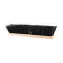 natural wood block broom brush with black brissels, Value Line Medium Push Broom Head, SIZE, 18 Inch, FLOOR CLEANING, PUSH BROOMS, 4454