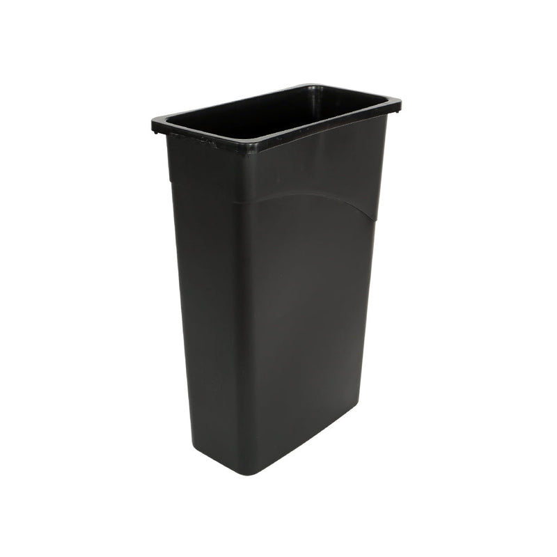 rectangular black garbage bin, 24 Gallon Slim Container, COLOR, Black, WASTE, SLIM CONTAINERS & LIDS, Best Seller, 9512