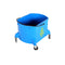 blue rectangular oval bucket with black handle and 4 wheels, 40 Qt Bucket, COLOR, Blue, FLOOR CLEANING, BUCKETS & WRINGERS, 3076B