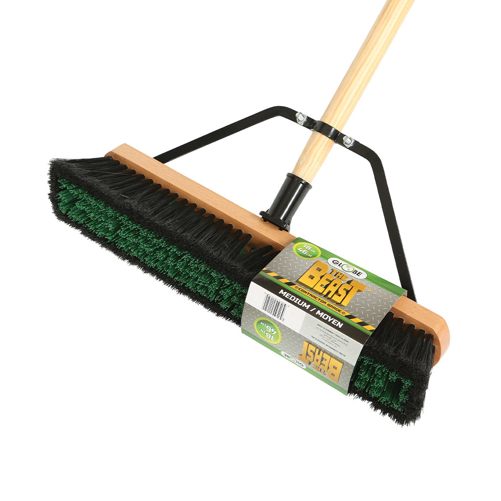 The Beast™ Assembled Wood Block Contractor Push Brooms