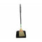black lobby dust pans with silver tall handle with clipped broom, Heavy-Duty Lobby Dustpan W/Wheels, FLOOR CLEANING, DUST PANS, 3033