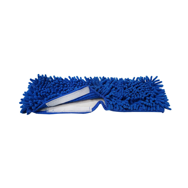 flip mop opeening view with white velcro closure, Microfiber 18 Inch Flat Finish Mop, MICROFIBER, FLOOR PADS, 3366