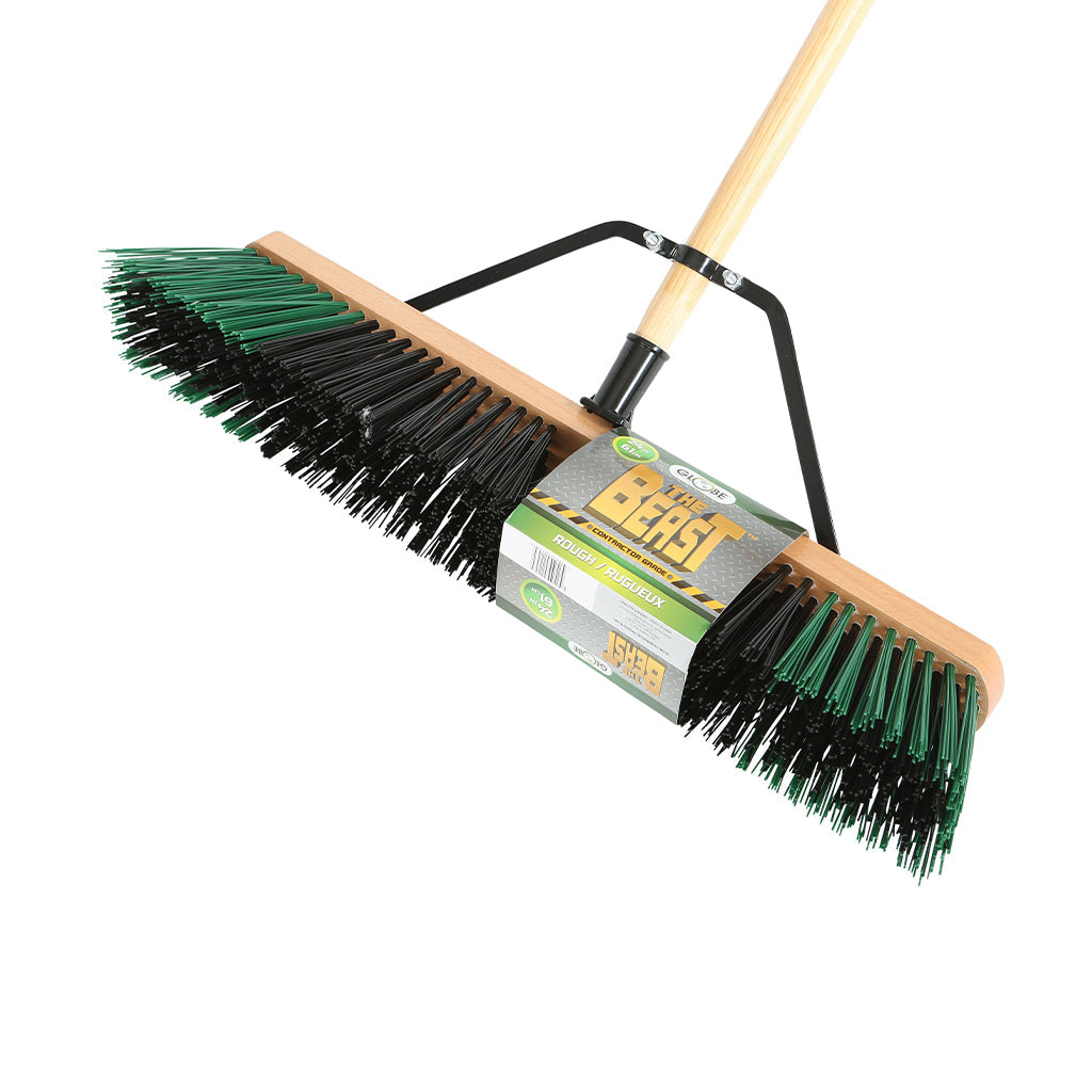 The Beast™ Assembled Wood Block Contractor Push Brooms