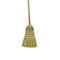 natural corn broom brush packaged with 2 silver wire and 2 blue strings with wooden handle, Heavy-Duty Corn Broom, 2 Wire 2 String, FLOOR CLEANING, CORN BROOMS, 4002