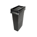 black garbage bin with swing garbage lid, Swing Lid Slim Lid, WASTE, SLIM CONTAINERS & LIDS, 9515