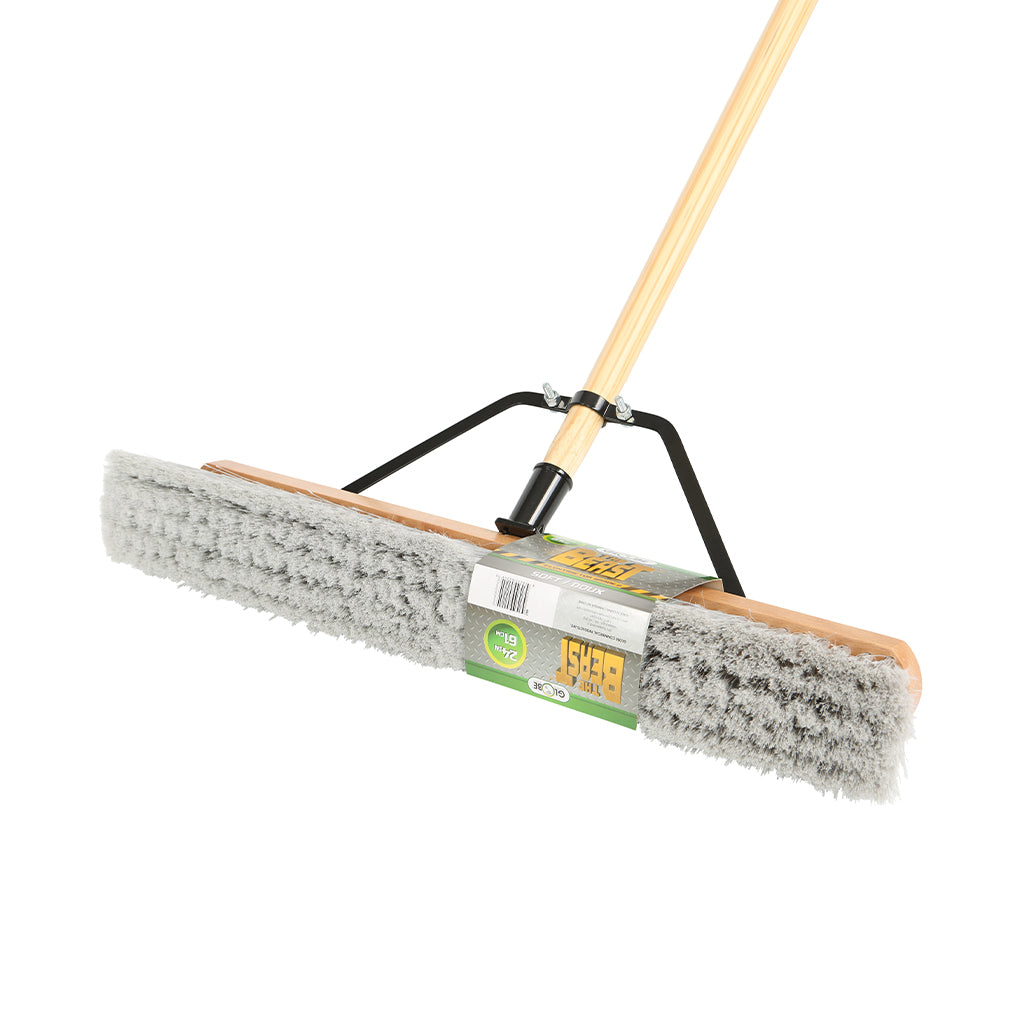 The Beast™ Assembled Wood Block Contractor Push Brooms