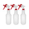 3 red spray trigger and bottle next accent with white body and bottle with measuremnts, Sprayer Set Bottles With Graduations, SIZE, 8 Inch Tube With 24 Oz Bottle / 32 Packs of 3 / Poly Bagged, COLOR, Red, GENERAL CLEANING, TRIGGERS PUMPS & BOTTLES & CAPS, COVID ESSENTIALS, 3570