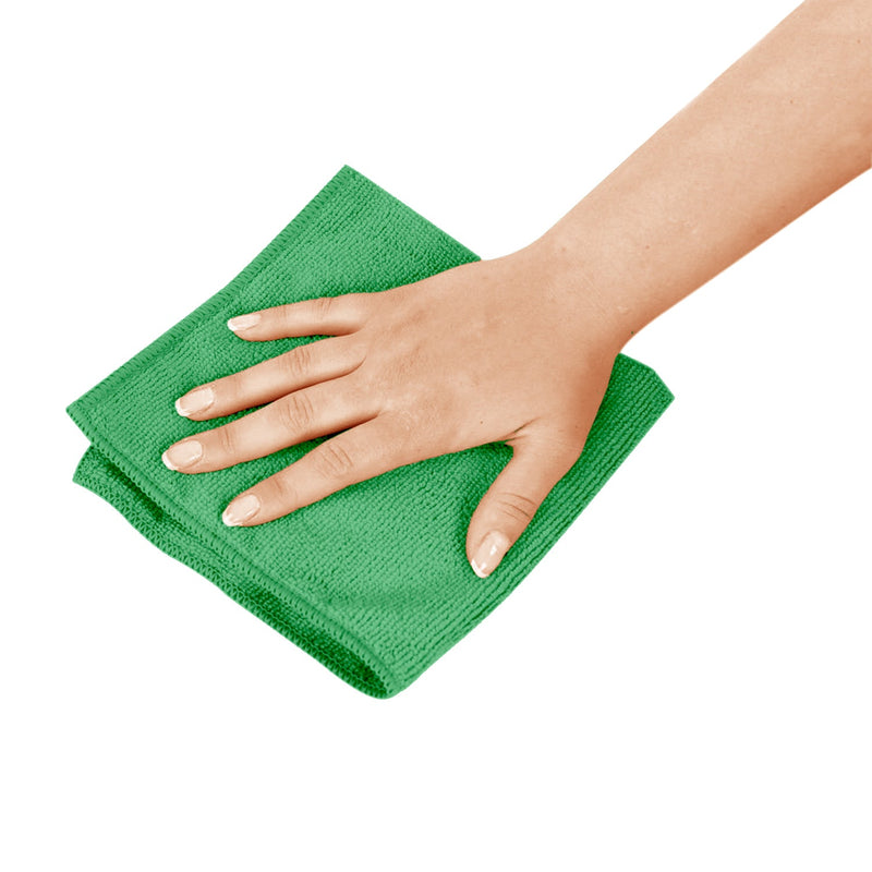 14 Inch X 14 Inch 240 Gsm Microfiber Cloths, COLOR, Green, Package, 20 Packs of 10, MICROFIBER, CLOTHS, Best Seller, COVID ESSENTIALS, 3131G