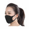 woman wearing side view, Reusable Adult Face Mask Black Polyester/Spandex, Package, 10 Packs of 100, PPE-PERSONAL PROTECTIVE EQUIPMENT, MASKS, COVID ESSENTIALS, 7746