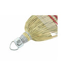 natural corn broom brush packaged with 2 silver wire and 2 blue strings with wooden handle, Corn Whisk, 3 Strings, FLOOR CLEANING, CORN BROOMS, 4003