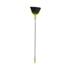 angled brush head with black brissels and metal handle with green dustpan, 10 Inch Angle Broom With 9 Inch E-Z Clean Dustpan Combo, FLOOR CLEANING, ANGLE BROOMS, 4013