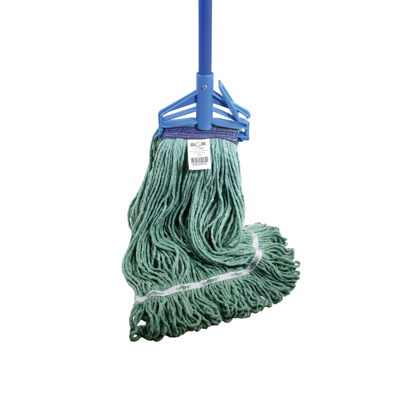 mop synthetic green looped thread strands with quick release handle, Syn-Pro® Synthetic Narrow Band Wet Green Looped End Mop, SIZE, 16 Oz, FLOOR CLEANING, WET MOPS, 3090G