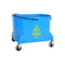 blue rectangular oval bucket with black handle and 4 wheels, 40 Qt Bucket, COLOR, Blue, FLOOR CLEANING, BUCKETS & WRINGERS, 3076B