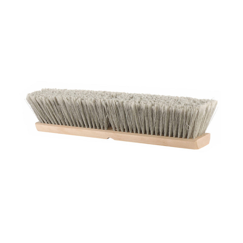 natural wood block broom brush with natural colored brissels, Value Line Soft Push Broom Head, SIZE, 18 Inch, FLOOR CLEANING, PUSH BROOMS, 4450