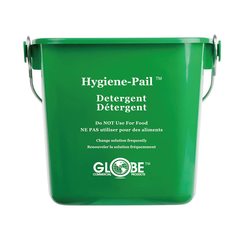 green bucket with silver wire handle 6qt, 6 Qt Sanitizing Hygiene–Pail®, COLOR, Green, GENERAL CLEANING, PAILS & BUCKETS, COVID ESSENTIALS, 3616G