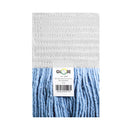 blue mop synthetic white 5 inch band view 10 oz, Syn-Pro® Synthetic 5 Inch Wide Band Wet Blue Looped End Mop, SIZE, 10 Oz, FLOOR CLEANING, WET MOPS, 3048B