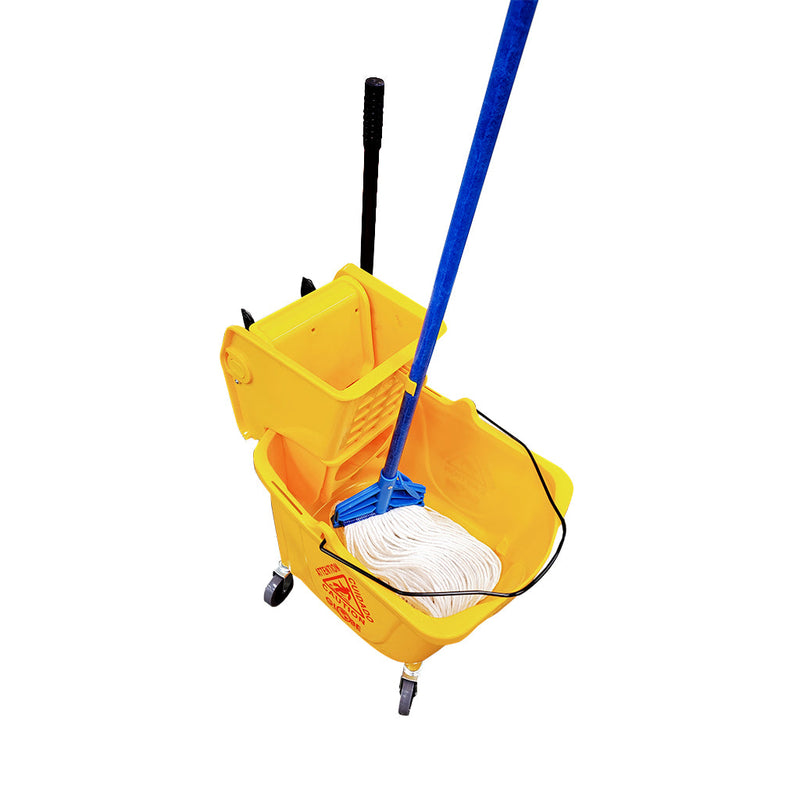 Sidepress Bucket And Wringer Yellow, SIZE, 35 Qt Yellow, FLOOR CLEANING, BUCKETS & WRINGERS, Best Seller, 3080