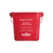 red bucket with silver wire handle 3qt, 3 Qt Sanitizing Hygiene–Pail®, COLOR, Red, GENERAL CLEANING, PAILS & BUCKETS, COVID ESSENTIALS, 3603R
