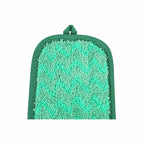 green mop pad with dark green binding close up, Green Microfiber Dry Pad, SIZE, 12 Inch, MICROFIBER, FLOOR PADS, 3362,3368,3374,3378,3348