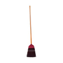 red metal head with black brissels with wooden handle, Railroad Track Broom With 48 Inch Handle, FLOOR CLEANING, CORN BROOMS, 3624