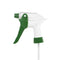 green spray trigger and bottle next accent with white body close up view, Heavy-Duty Trigger Sprayer, SIZE, 9.25 Inch Tube With 32Oz Bottle, COLOR, Green, GENERAL CLEANING, TRIGGERS PUMPS & BOTTLES & CAPS, Best Seller, COVID ESSENTIALS, 3563