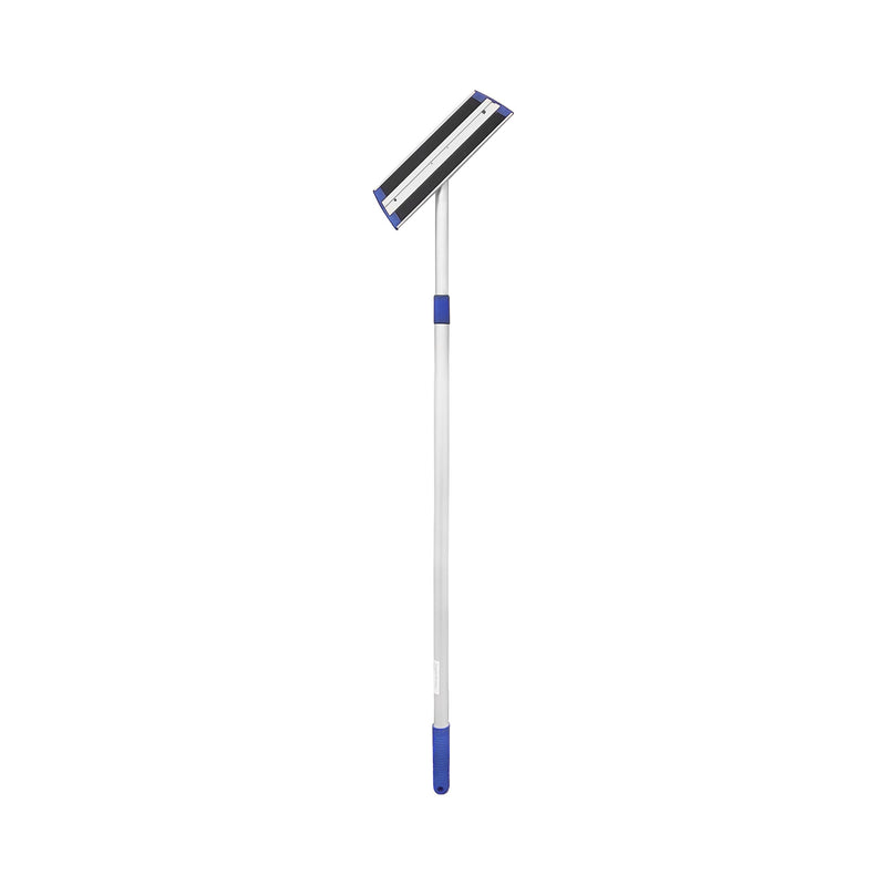 metal mop handle with blue trim for cleaning full view, 60 Inch - 72 Inch Telescopic Microfiber Handle, MICROFIBER, FRAMES & HANDLES, 3305