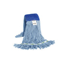 mop synthetic blue looped thread strands 12 oz, Syn-Pro® Synthetic 5 Inch Wide Band Wet Blue Looped End Mop, SIZE, 12 Oz, FLOOR CLEANING, WET MOPS, 3049B