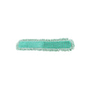 green mop pad with white and green twist fringe strands and dark green binding 24inch, Green Microfiber Dry Pad With Fringe, SIZE, 36 Inch, MICROFIBER, FLOOR PADS, 3336