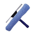 fluffy blue and white fiber cleaning sleeve with handheld silver handle with blue hand grip, 12 Inch Microfiber Washer And Squeegee Combo, GENERAL CLEANING, WINDOW CARE, 4465