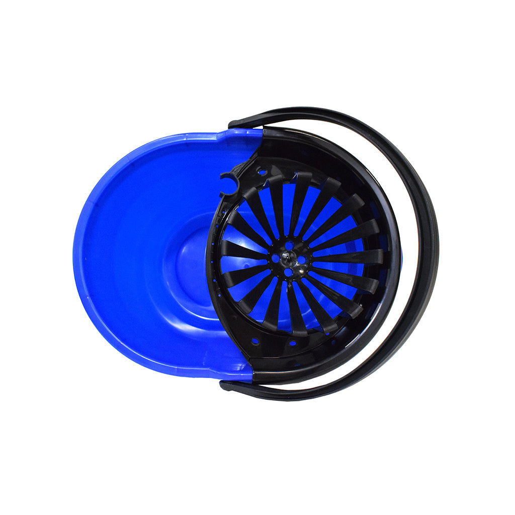 blue busket with black handle and black wringer, 13 Qtmop Bucket With Wringer, GENERAL CLEANING, PAILS & BUCKETS, 2060