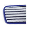 white and blue stripe with blue binding close up, Microfiber Flip Mop With 48 Inch Metal Handle, MICROFIBER, FLOOR PADS, 3375