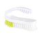 white brush head with curved handlewith lemon yellow and white brissels, 4.5 Inch Hand And Nail Brush, GENERAL CLEANING, BRUSHES, 4022