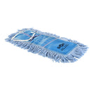 blue static cling dust mop close up back view 18inch x 5inch tie-on, Pro-Stat® Blue Tie-On Dust Mop Head, SIZE, 18 Inch X 5 Inch, FLOOR CLEANING, DUST MOPS, 3100