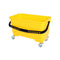 yellow rectangular bucket with black handle and 4 wheels, Window Cleaning Bucket With Sediment Screen And Casters, GENERAL CLEANING, PAILS & BUCKETS, 3621