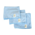 blue 3 stack of cleaning cloths, 14 Inch X 14 Inch 240 Gsm Microfiber Cloths, COLOR, Blue, Package, 20 Packs of 10, MICROFIBER, CLOTHS, Best Seller, COVID ESSENTIALS, 3131B