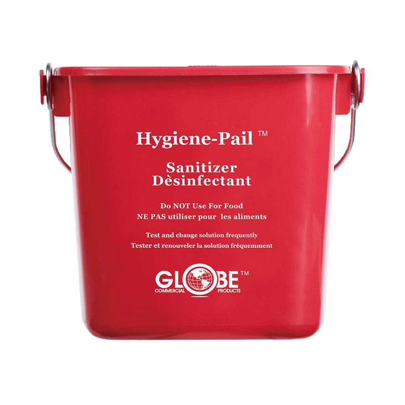 red bucket with silver wire handle 6qt, 6 Qt Sanitizing Hygiene–Pail®, COLOR, Red, GENERAL CLEANING, PAILS & BUCKETS, COVID ESSENTIALS, 3616R