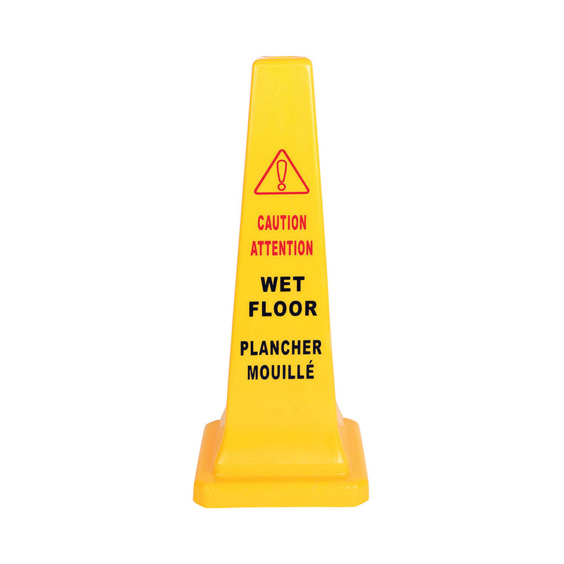 yellow standing cone floor, Safety Cone English-French, SIZE, Large / 36 Inch H, SAFETY, CONES, 7201