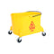 yellow rectangular oval bucket with black handle and 4 wheels, 40 Qt Bucket, COLOR, Yellow, FLOOR CLEANING, BUCKETS & WRINGERS, 3076Y