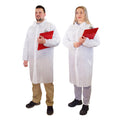 lab coats worn red clip board man woman, Disposable Lab Coat, SIZE, Medium, PPE-PERSONAL PROTECTIVE EQUIPMENT, LAB COATS, COVID ESSENTIALS, 7715, 7716,7717,7718,7719