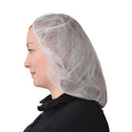 woman wearing white hairnet, Bouffant Cap/Hairnet, COLOR, White, Package, 10 Packs of 100, PPE-PERSONAL PROTECTIVE EQUIPMENT, HAIR NETS, COVID ESSENTIALS, 7732W