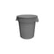 grey garbage bin with side handles, Grey Waste Containers, SIZE, 10 Gallon, WASTE, ROUND UTILITY CONTAINERS AND LIDS, 9610