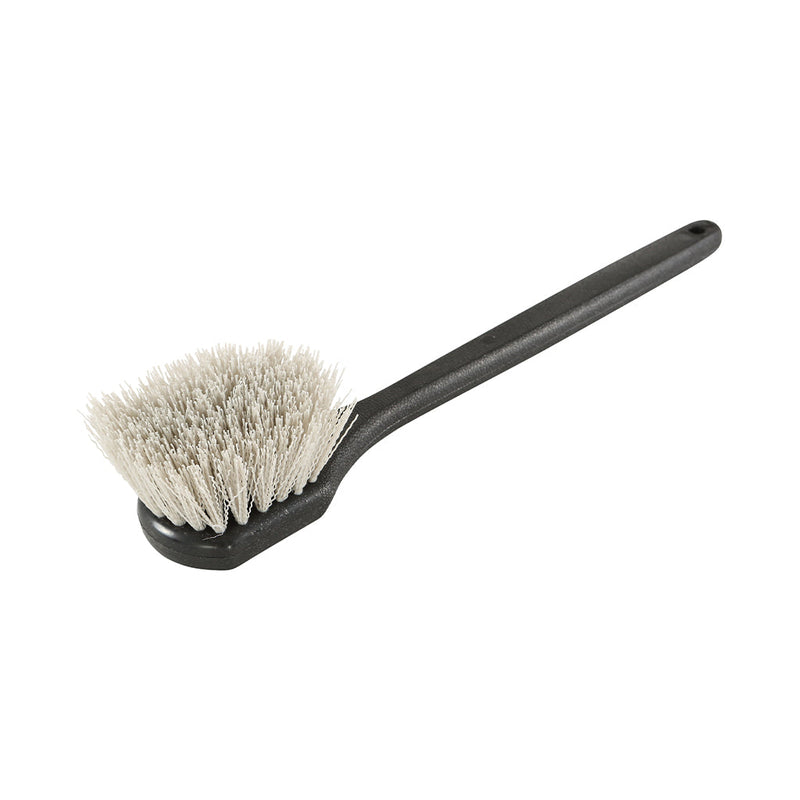 black handle brush with white brissels top view, Gong Brush, SIZE, Long Handle, GENERAL CLEANING, BRUSHES, 4101