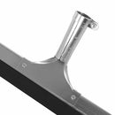 silver head squeegee with black rubber close up, Straight Black Rubber Squeegee, SIZE, 18 Inch, FLOOR CLEANING, FLOOR SQUEEGEES, 4092,4093,4082,4083