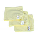 yellow 3 stack of cleaning cloths, 14 Inch X 14 Inch 240 Gsm Microfiber Cloths, COLOR, Yellow, Package, 20 Packs of 10, MICROFIBER, CLOTHS, Best Seller, COVID ESSENTIALS, 3131Y