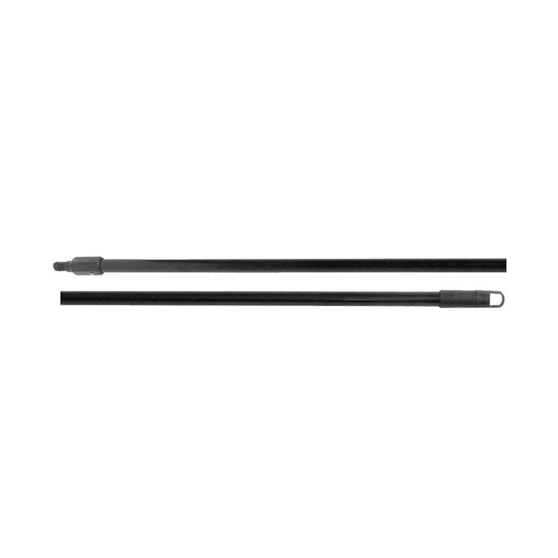 black sturdy heavy duty mop handle with screw tip, Metal Handle With Heavy Duty Plastic Threaded Tip, SIZE, 60 Inch X 1 5/16Th Inch, COLOR, Black, FLOOR CLEANING, HANDLES, 4078