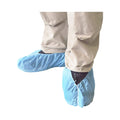 shoe covers with grip worn, Skid Resistant Shoe Covers, SIZE, Large, Package, 3 Packs of 100, PPE-PERSONAL PROTECTIVE EQUIPMENT, SHOE COVERS, COVID ESSENTIALS, 7710, 7711