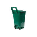 green bin with tall handles and animal lid lock back view, 13 Gallon Curbside Organics Bin, WASTE, ORGANICS CONATINERS, 9308