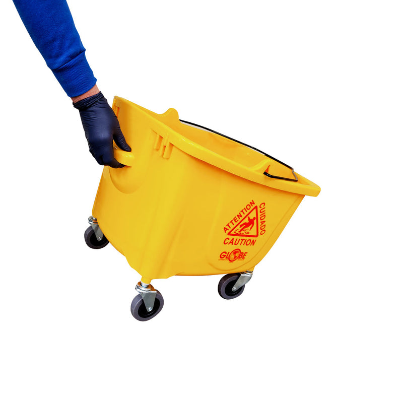 Sidepress Bucket And Wringer Yellow, SIZE, 35 Qt Yellow, FLOOR CLEANING, BUCKETS & WRINGERS, Best Seller, 3080